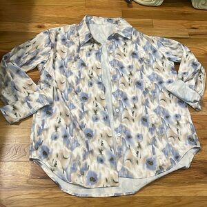 Beautiful print button down top